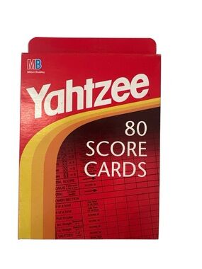 New Original YAHTZEE SCORE PADS 80 SCORE CARDS Refill VTG Milton Bradley 1996